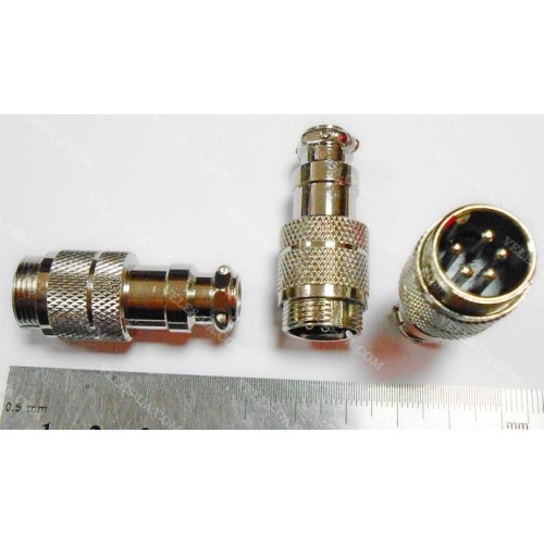 GX16, Штекер (М) мікрофонний d16mm, 5 pin, під шнур (артикул: 08-0553.) GX16, Штекер (М) мікрофонний d16mm, 5 pin, під шнур (артикул: 08-0553.)