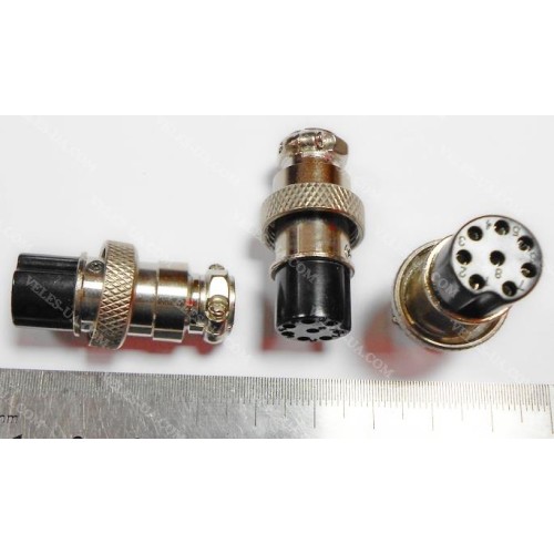 GX16, Гніздо (F) мікрофонне d16mm, 8 pin, під шнур (артикул: 08-0560.) GX16, Гніздо (F) мікрофонне d16mm, 8 pin, під шнур (артикул: 08-0560.)