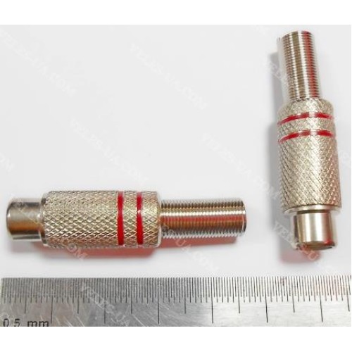 Гніздо RCA метал d6,5mm червоне, під кабель (артикул: 08-0583.RD) Гніздо RCA метал d6,5mm червоне, під кабель (артикул: 08-0583.RD)