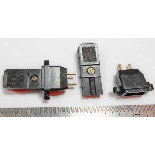 Гніздо та штекер мережевий AC 220V монт, 2pin п/шнур (комплект з 2шт) (артикул: 08-0585.) Гніздо та штекер мережевий AC 220V монт, 2pin п/шнур (комплект з 2шт) (артикул: 08-0585.)