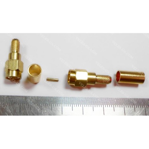 Гніздо SMA (RG-58) RSMA GOLD обжимне (різьба всередині, трубочка) (артикул: 08-0679.) Гніздо SMA (RG-58) RSMA GOLD обжимне (різьба всередині, трубочка) (артикул: 08-0679.)