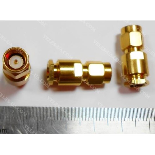 Штекер SMA (RG-58) GOLD п/кабель накруч. (різьба всередині, штирьок) (артикул: 08-0688.) Штекер SMA (RG-58) GOLD п/кабель накруч. (різьба всередині, штирьок) (артикул: 08-0688.)