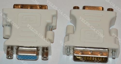 перехідник Штекер DVI-D (24+1) х Гніздо VGA(15pin) (артикул: 08-0722.) перехідник Штекер DVI-D (24+1) х Гніздо VGA(15pin) (артикул: 08-0722.)