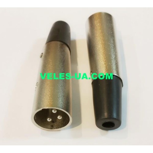 Штекер CANON 3pin корпус метал, під кабель (артикул: 08-0800.) Штекер CANON 3pin корпус метал, під кабель (артикул: 08-0800.)