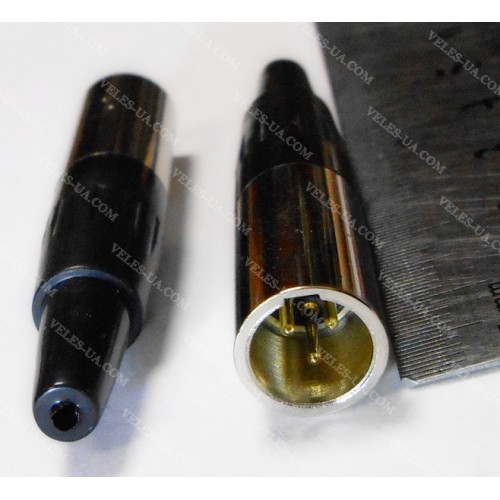 Штекер mini CANON 3pin ,корпус метал, під кабель (артикул: 08-0824.) Штекер mini CANON 3pin ,корпус метал, під кабель (артикул: 08-0824.)