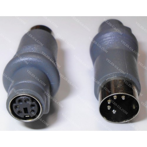 перехідник Штекер din 5pin х Гніздо mini din 6pin (артикул: 08-0882.) перехідник Штекер din 5pin х Гніздо mini din 6pin (артикул: 08-0882.)
