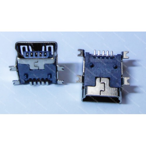 Гніздо mini USB 5pin монтажне, SMT тип , пайка SMD (артикул: 08-0900.) Гніздо mini USB 5pin монтажне, SMT тип , пайка SMD (артикул: 08-0900.)