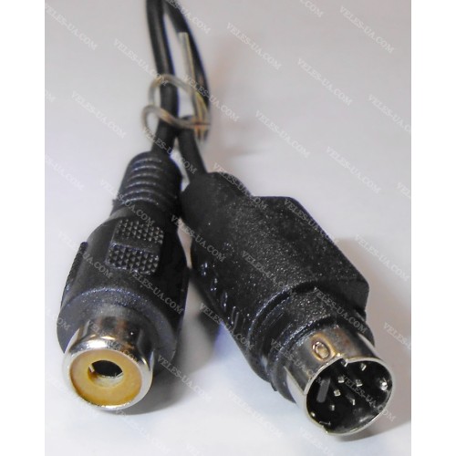 перехідник Штекер mini din 7 pin x Гніздо RCA, зі шнуром 0.2м (артикул: 08-0917.) перехідник Штекер mini din 7 pin x Гніздо RCA, зі шнуром 0.2м (артикул: 08-0917.)