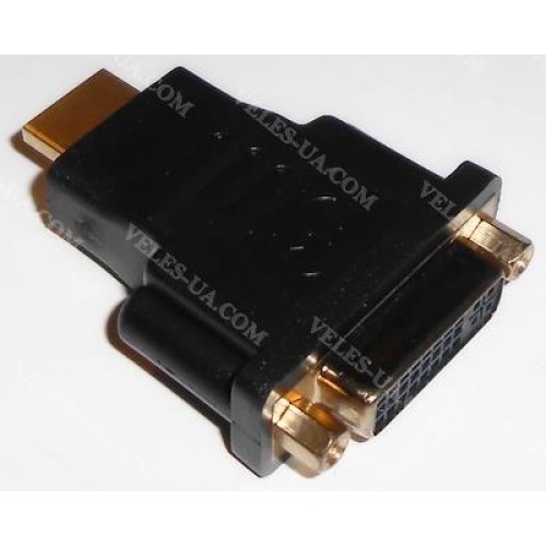 перехідник Штекер HDMI х Гніздо DVI(24+5) Gold (артикул: 08-1166.) перехідник Штекер HDMI х Гніздо DVI(24+5) Gold (артикул: 08-1166.)