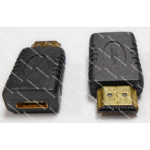 перехідник Штекер HDMI х Гніздо mini HDMI , gold (артикул: 08-1173.) перехідник Штекер HDMI х Гніздо mini HDMI , gold (артикул: 08-1173.)