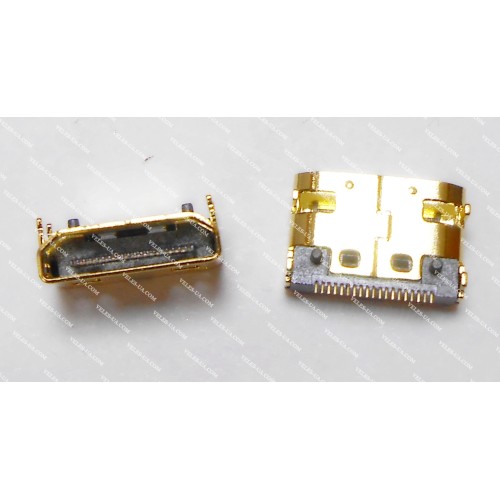 Гніздо mini HDMI, Gold монтажний, прямий (артикул: 08-1178.) Гніздо mini HDMI, Gold монтажний, прямий (артикул: 08-1178.)