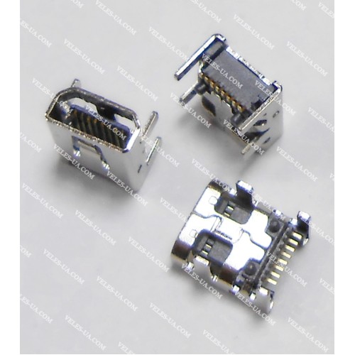 Гніздо mini USB 8pin монтажне, пайка (артикул: 08-1218.) Гніздо mini USB 8pin монтажне, пайка (артикул: 08-1218.)