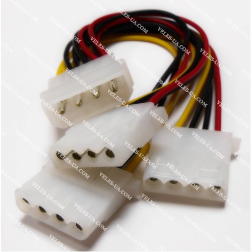 перехідник живлення КОМП. Molex шт.4pin x 3 гнізда 4pin короткий шнур, SM-PC 1-3 (артикул: 08-1292.) перехідник живлення КОМП. Molex шт.4pin x 3 гнізда 4pin короткий шнур, SM-PC 1-3 (артикул: 08-1292.)