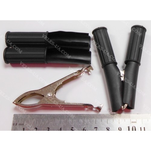 Крокодил 30 А L=80mm великий в корпусі ЧОРНИЙ (артикул: 08-1294.BK) Крокодил 30 А L=80mm великий в корпусі ЧОРНИЙ (артикул: 08-1294.BK)