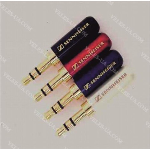штекер d3,5 стерео метал GOLD, d4.0mm, синій, під кабель, SENNHEISER (артикул: 08-1412.BL) штекер d3,5 стерео метал GOLD, d4.0mm, синій, під кабель, SENNHEISER (артикул: 08-1412.BL)