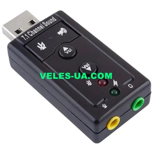 USB адаптор 2.0 Sound adapter virtual 7.1 Chennel, QTS-007 (артикул: 08-1440.) USB адаптор 2.0 Sound adapter virtual 7.1 Chennel, QTS-007 (артикул: 08-1440.)