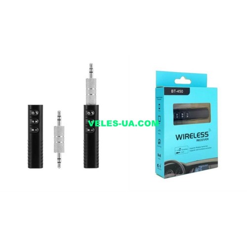 USB адаптор Bluetooth, Гн. mikro USB 5pin + Гн. 3.5 стерео, Audio Reciver, BT-450 (артикул: 08-1512.) USB адаптор Bluetooth, Гн. mikro USB 5pin + Гн. 3.5 стерео, Audio Reciver, BT-450 (артикул: 08-1512.)