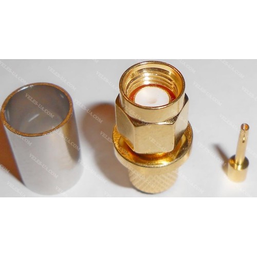 Гніздо SMA (RG-6) обжимний GOLD, латунь, (різьба всередині, трубочка) (артикул: 08-1537.) Гніздо SMA (RG-6) обжимний GOLD, латунь, (різьба всередині, трубочка) (артикул: 08-1537.)