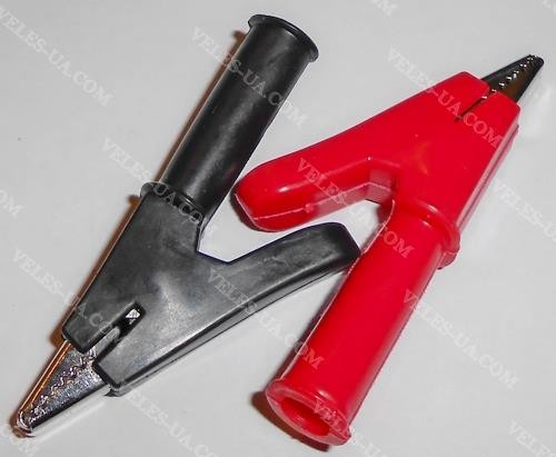 Крокодил 30 А L=50mm в корпусі, пластик, ЧОРНИЙ (артикул: 08-1538.BK) Крокодил 30 А L=50mm в корпусі, пластик, ЧОРНИЙ (артикул: 08-1538.BK)