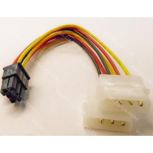 перехідник живлення КОМП. Molex 2 шт.4pin x mini Fit гніздо 6pin короткий шнур, живл. відеокарт (артикул: 08-1558.) перехідник живлення КОМП. Molex 2 шт.4pin x mini Fit гніздо 6pin короткий шнур, живл. відеокарт (артикул: 08-1558.)