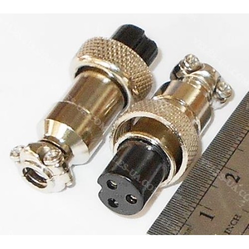 GX12, Гніздо (F) мікрофонне d12mm, 3 pin, під шнур (артикул: 08-1566.) GX12, Гніздо (F) мікрофонне d12mm, 3 pin, під шнур (артикул: 08-1566.)