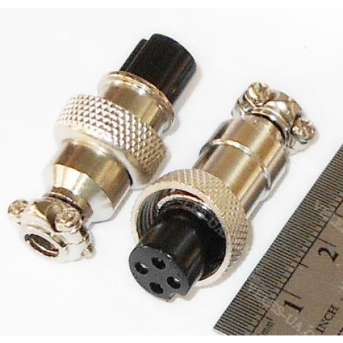 GX12, Гніздо (F) мікрофонне d12mm, 4 pin, під шнур (артикул: 08-1570.) GX12, Гніздо (F) мікрофонне d12mm, 4 pin, під шнур (артикул: 08-1570.)