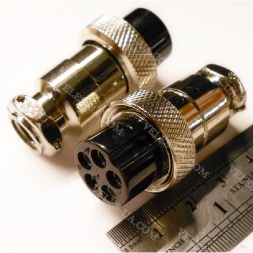 GX20, Гніздо (F) мікрофонне d20mm, 5 pin, під шнур (артикул: 08-1612.) GX20, Гніздо (F) мікрофонне d20mm, 5 pin, під шнур (артикул: 08-1612.)