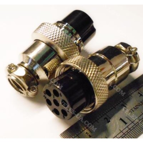 GX20, Гніздо (F) мікрофонне d20mm, 7 pin, під шнур (артикул: 08-1620.) GX20, Гніздо (F) мікрофонне d20mm, 7 pin, під шнур (артикул: 08-1620.)
