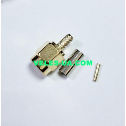Гніздо SMA (RG-174RP, RG-316) GOLD обжимне (різьба всередині, трубочка) (артикул: 08-1738.) Гніздо SMA (RG-174RP, RG-316) GOLD обжимне (різьба всередині, трубочка) (артикул: 08-1738.)
