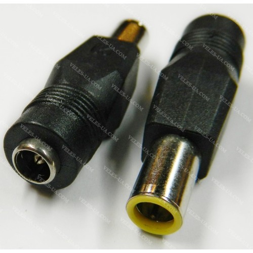 перехідник штекер d7,9/d5,4+1pin х гніздо d5,5/d2,5 , корпус пластик (артикул: 08-1753.) перехідник штекер d7,9/d5,4+1pin х гніздо d5,5/d2,5 , корпус пластик (артикул: 08-1753.)