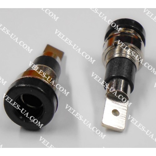 Гніздо Banan монтажне метал-пластик d 4.0mm корпус, чорне (артикул: 08-1868.BK) Гніздо Banan монтажне метал-пластик d 4.0mm корпус, чорне (артикул: 08-1868.BK)