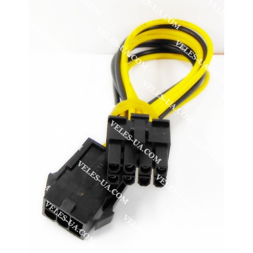 перехідник живлення КОМП. mini Fit шт.8pin x mini Fit штекер 6pin короткий шнур, відеокарт (артикул: 08-1871.) перехідник живлення КОМП. mini Fit шт.8pin x mini Fit штекер 6pin короткий шнур, відеокарт (артикул: 08-1871.)