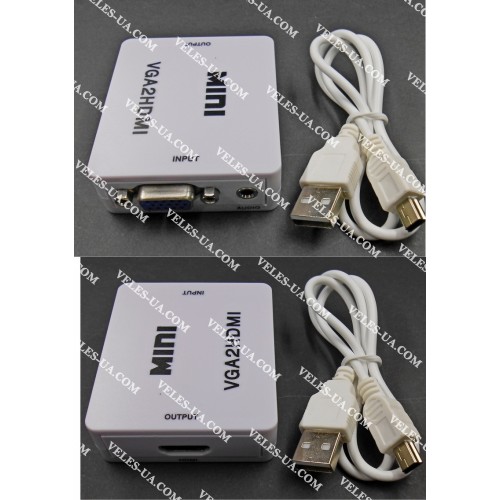 перехідник Конвертор VGA в HDMI (вхід гн.VGA+гн.3,5стерео- х вихід гн.HDMI) model:5027 (артикул: 08-1926.) перехідник Конвертор VGA в HDMI (вхід гн.VGA+гн.3,5стерео- х вихід гн.HDMI) model:5027 (артикул: 08-1926.)