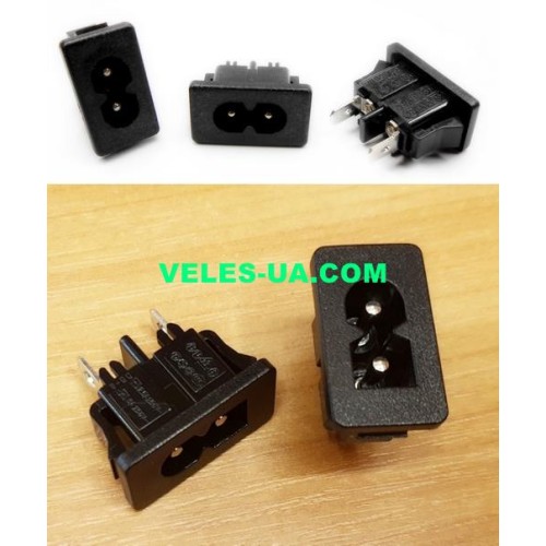 Гніздо мережеве AC 220V монт, 2pin, на корпус , на хащіпках (артикул: 08-1932.) Гніздо мережеве AC 220V монт, 2pin, на корпус , на хащіпках (артикул: 08-1932.)