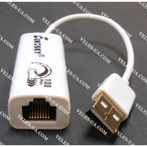 USB адаптор LAN, Шт. USB-2.0 A х Гніздо 8P8C, комп. мережі, Eurosky KY-RTL8152B, 100Mb/C (артикул: 08-2010.) USB адаптор LAN, Шт. USB-2.0 A х Гніздо 8P8C, комп. мережі, Eurosky KY-RTL8152B, 100Mb/C (артикул: 08-2010.)