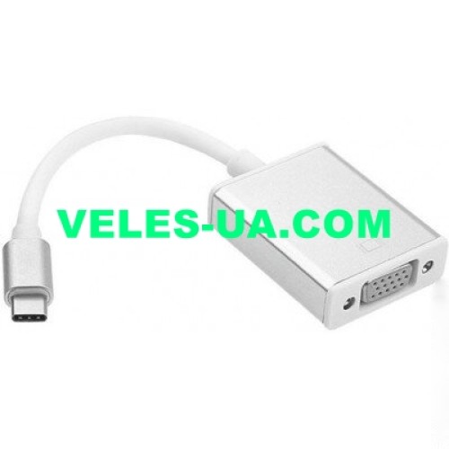 перехідник Конвертор HDTV 4К , штекер USB type C - гніздо VGA, з кабелем 15см, блістер (артикул: 08-2104.) перехідник Конвертор HDTV 4К , штекер USB type C - гніздо VGA, з кабелем 15см, блістер (артикул: 08-2104.)