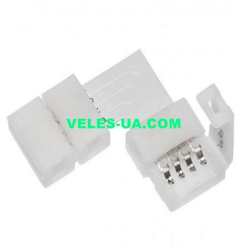 конектор для LED стрічки SMD5050 4pin, 10mm, КУТОВИЙ перехідник, зєднувач (артикул: 08-2253.) конектор для LED стрічки SMD5050 4pin, 10mm, КУТОВИЙ перехідник, зєднувач (артикул: 08-2253.)