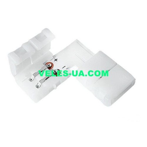 конектор для LED стрічки 2pin, 8mm, КУТОВИЙ перехідник, зєднувач (артикул: 08-2254.) конектор для LED стрічки 2pin, 8mm, КУТОВИЙ перехідник, зєднувач (артикул: 08-2254.)