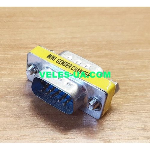 перехідник Штекер VGA(15pin) х Штекер VGA(15pin), gold, метал (артикул: 08-2271.) перехідник Штекер VGA(15pin) х Штекер VGA(15pin), gold, метал (артикул: 08-2271.)