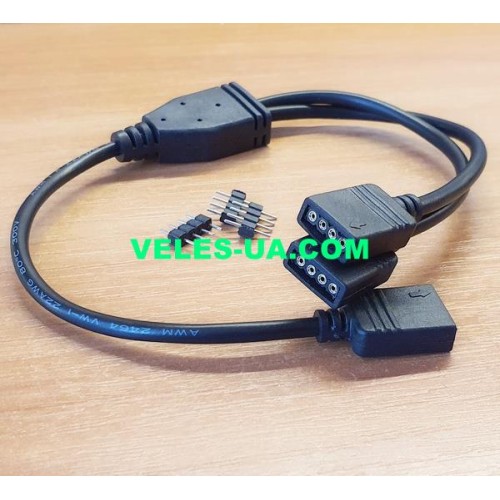 перехідник конектор для LED стрічки гніздо 4pin х 2 гнізда 4pin, кабель 0,3м (артикул: 08-2290.) перехідник конектор для LED стрічки гніздо 4pin х 2 гнізда 4pin, кабель 0,3м (артикул: 08-2290.)