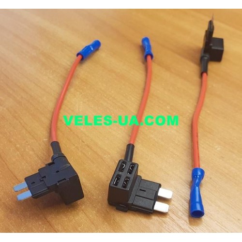 Тримач АВТО-запобіжника-перехіднка на клему-гніздо 16AWG з кабелем 0,15m, автозапобіжник 20мм (артикул: 08-2327.) Тримач АВТО-запобіжника-перехіднка на клему-гніздо 16AWG з кабелем 0,15m, автозапобіжник 20мм (артикул: 08-2327.)