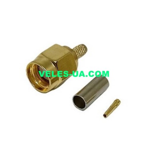 Гніздо SMA (RG-174, RG-316) RSMA GOLD обжимне (різьба всередині, трубочка) (артикул: 08-2373.) Гніздо SMA (RG-174, RG-316) RSMA GOLD обжимне (різьба всередині, трубочка) (артикул: 08-2373.)