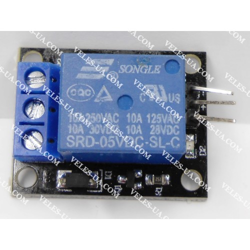 модуль реле 1шт Ucc=5V; Uin=5V; Iin=65mA; реле 10A для Ардуіно, KY-019 (артикул: 09-0490.) модуль реле 1шт Ucc=5V; Uin=5V; Iin=65mA; реле 10A для Ардуіно, KY-019 (артикул: 09-0490.)