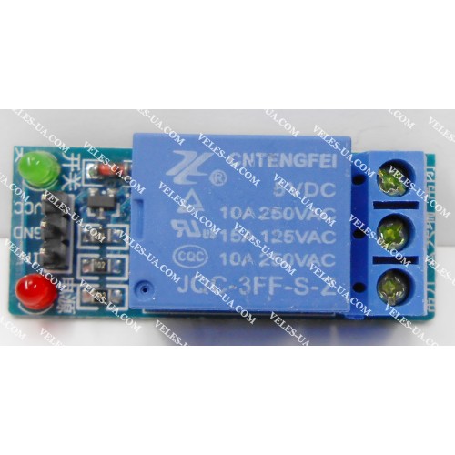 модуль реле 1шт Ucc=5V; Uin=5V; Iin=65mA; реле 10A (артикул: 09-0491.) модуль реле 1шт Ucc=5V; Uin=5V; Iin=65mA; реле 10A (артикул: 09-0491.)