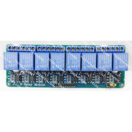 модуль реле 8шт Ucc=5-24V; Uin=5V; Iin=5mA; 8 реле 10A; оптрони на вході (артикул: 09-0495.) модуль реле 8шт Ucc=5-24V; Uin=5V; Iin=5mA; 8 реле 10A; оптрони на вході (артикул: 09-0495.)