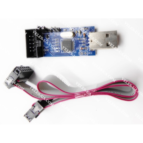 Програматор AVR USB A ISP, з шлейфом, модуль (артикул: 09-1165.) Програматор AVR USB A ISP, з шлейфом, модуль (артикул: 09-1165.)
