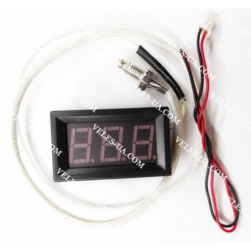 Термометр цифровий -30С…+800С (крок 0,1С), Uживл=12V, щуп зонд з кабелем 0.6м, РКІ, XH-B310, чорний (артикул: 09-1183.) Термометр цифровий -30С…+800С (крок 0,1С), Uживл=12V, щуп зонд з кабелем 0.6м, РКІ, XH-B310, чорний (артикул: 09-1183.)