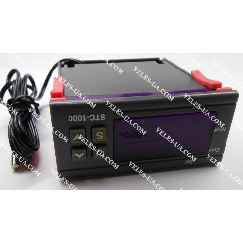 Терморегулятор цифровий AC220V, -50*C+110*C; NTC дріт 1м; Iout=2X10A(relay), STC-1000 в корпусі (артикул: 09-1186.) Терморегулятор цифровий AC220V, -50*C+110*C; NTC дріт 1м; Iout=2X10A(relay), STC-1000 в корпусі (артикул: 09-1186.)
