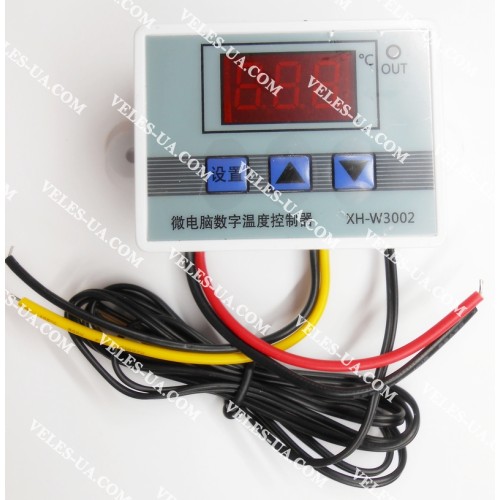 Терморегулятор цифровий AC220V, -50*C+110*C; NTC10K дріт 1м; Iout=10A(relay), XH-W3002 в корпусі (артикул: 09-1188.) Терморегулятор цифровий AC220V, -50*C+110*C; NTC10K дріт 1м; Iout=10A(relay), XH-W3002 в корпусі (артикул: 09-1188.)