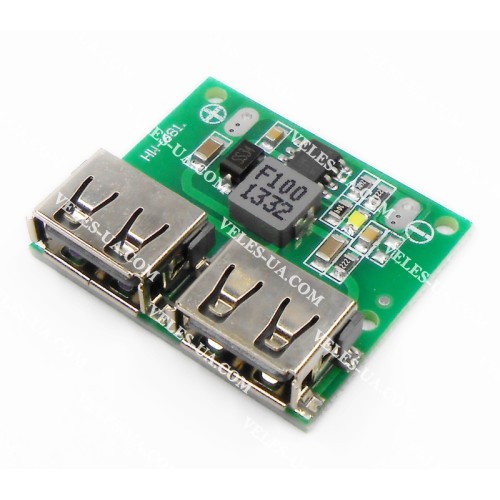Стабілізатор напруги 5V, 3.0A, Uin=6-24V, Uout=5.2V, 2 Гн.USB A, HW-681 (збірка) (артикул: 09-1206.) Стабілізатор напруги 5V, 3.0A, Uin=6-24V, Uout=5.2V, 2 Гн.USB A, HW-681 (збірка) (артикул: 09-1206.)